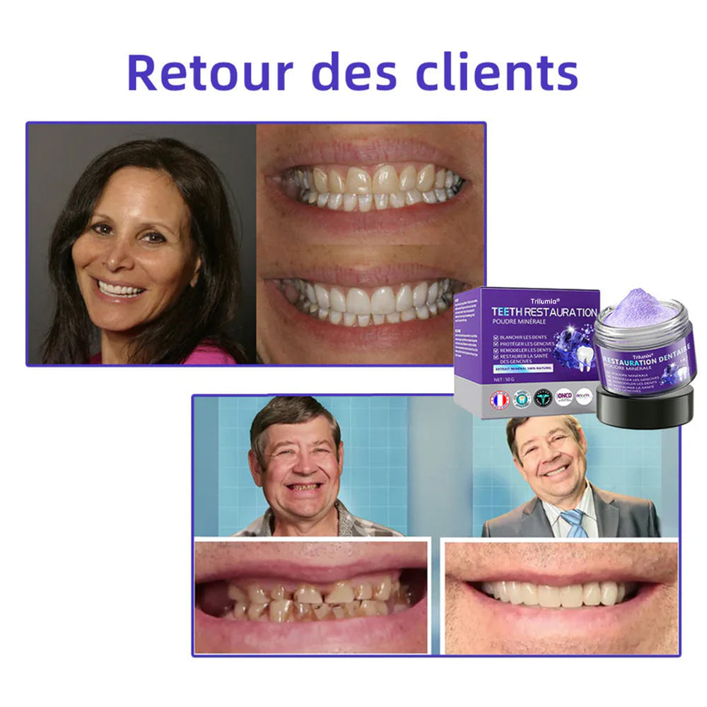 30% de réduction supplémentaire Trilumia® Teeth Restoration Poudre Minérale 👨⚕️ (Recommandé par Association Dentaire Française) 👨⚕️