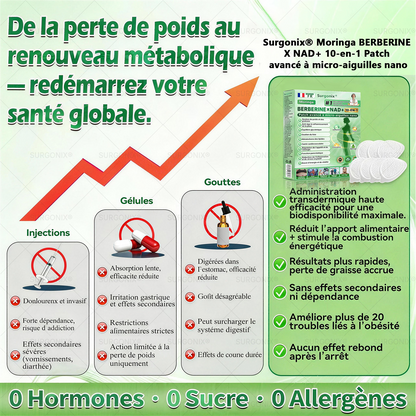 𝑩𝒐𝒖𝒕𝒊𝒒𝒖𝒆 𝒐𝒇𝒇𝒊𝒄𝒊𝒆𝒍𝒍𝒆 | ☘️𝖲𝗎𝗋𝗀𝗈ᴎ𝗂𝗑® 𝐏𝐚𝙩𝙘𝙝 𝗡ano-Microneedles Avancé 10-en-1 Moringa · 𝘽𝙚𝙧𝙗é𝙧𝒊𝒏𝒆 × NAD⁺🇫🇷Une seule fois par jour, changements visibles en 7 jours Pour l’obésité, peau relâchée, diabète, apnée du sommeil, problèmes articulaires, et bien plus💯