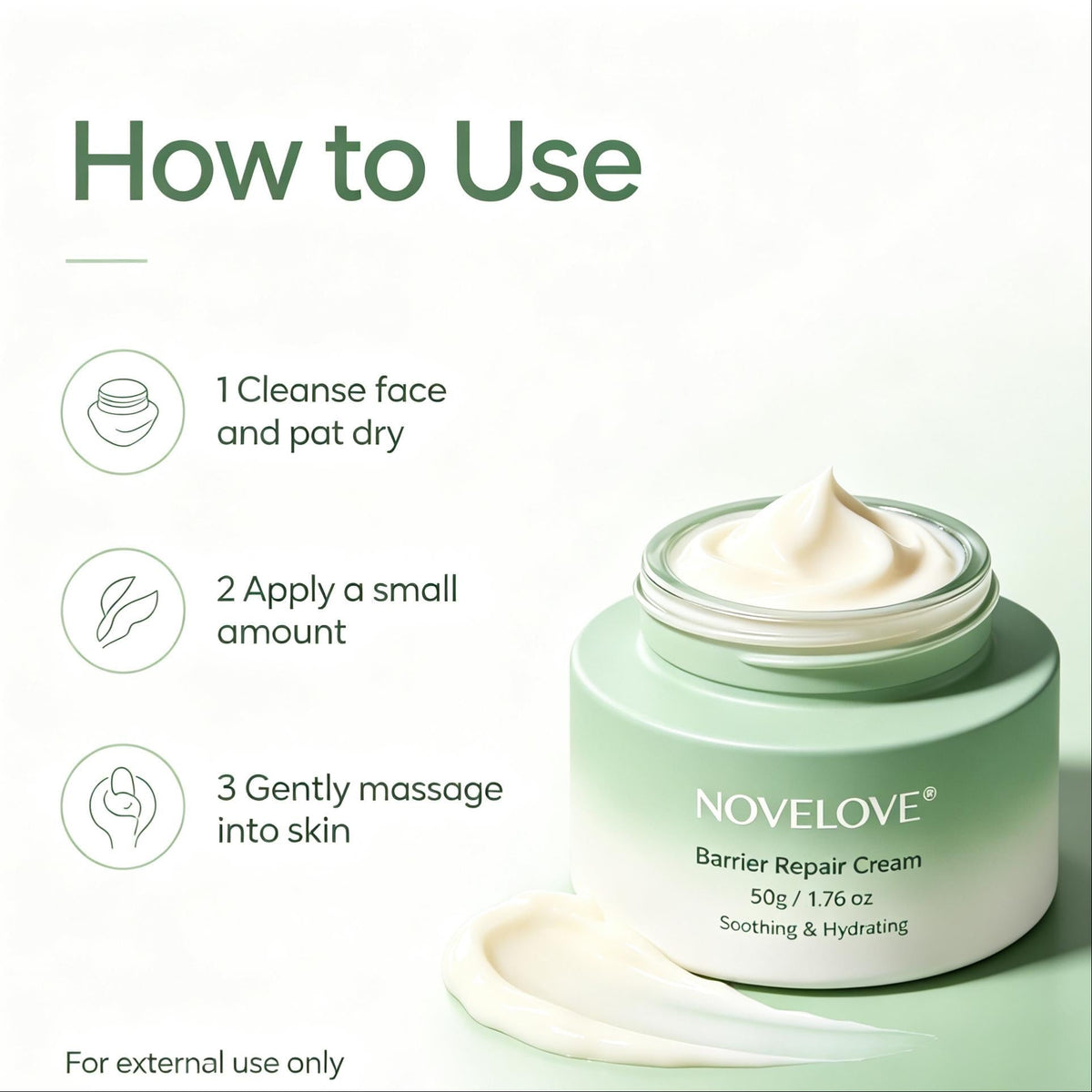 NOVELOVE® Crème réparatrice de la barrière cutanée