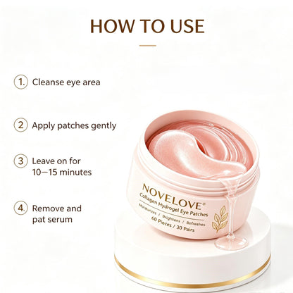 NOVELOVE® Patchs pour les yeux à base d'hydrogel de collagène