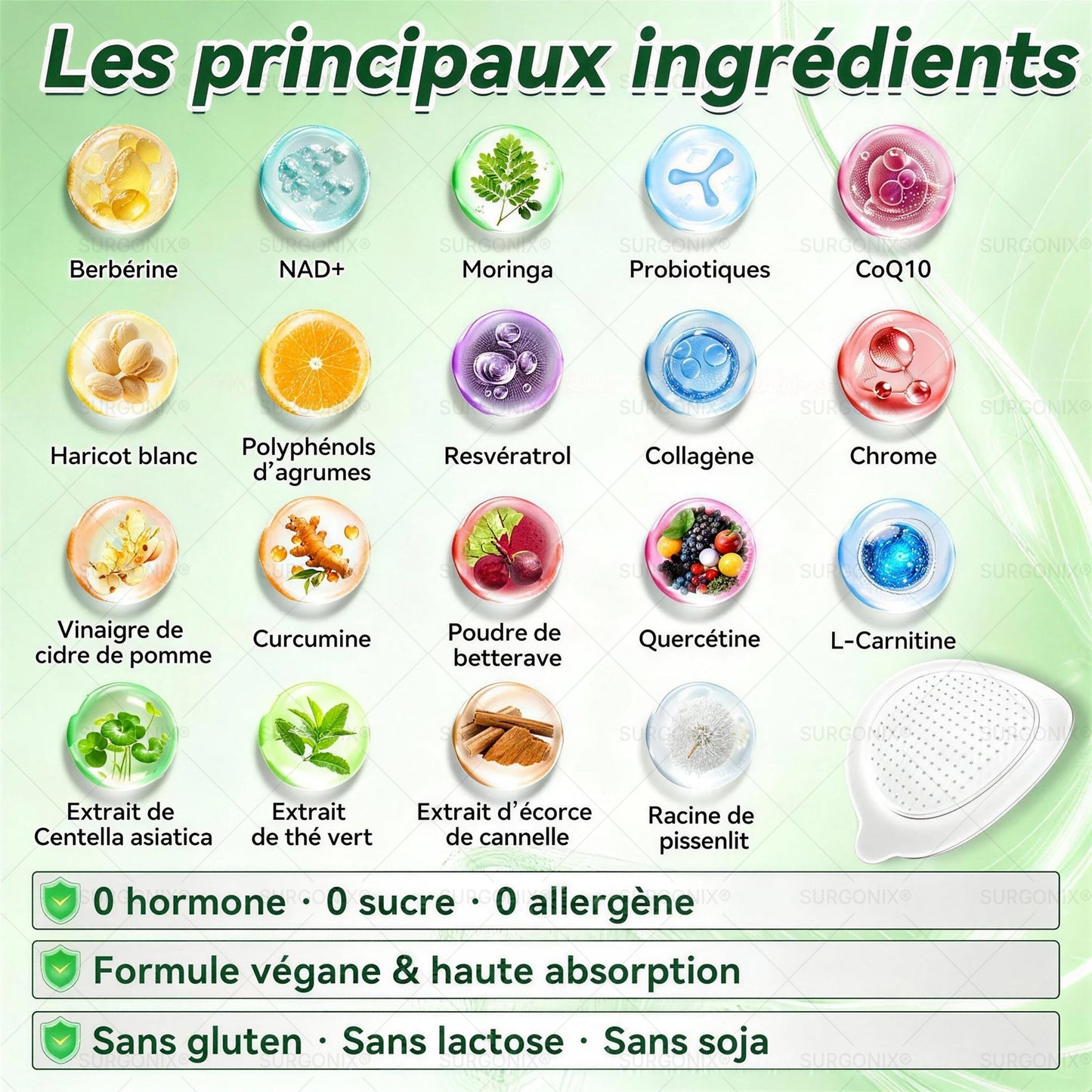 Boutique Officielle🇨🇦 ☁️| Surgonix® 𝑷ɑ𝒕𝒄𝒉 10-en-1 avancé à micro-aiguilles nano (𝖬𝗈𝗋𝗂𝗇𝗀ɑ, Βerbérine & NAD＋) (1x/jour, résultats visibles en 7 jours) Pour l’obésité, perte de peau, diabète, apnée du sommeil, articulations et bien-être général🚀