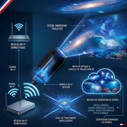 Billhol® 🇫🇷 Projecteur veilleuse – Projecteur d’étoiles holographique intelligent☄
