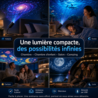 Billhol® 🇫🇷 Projecteur veilleuse – Projecteur d’étoiles holographique intelligent☄