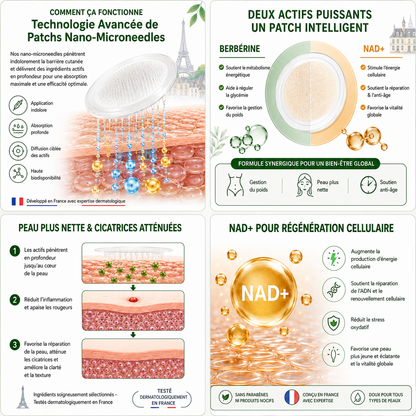 𝑩𝒐𝒖𝒕𝒊𝒒𝒖𝒆 𝒐𝒇𝒇𝒊𝒄𝒊𝒆𝒍𝒍𝒆 🇫🇷| 𝖲𝗎𝗋𝗀𝗈ᴎ𝗂𝗑® 📍𝐏𝐚𝙩𝙘𝙝 𝗡ano-Microneedles Avancé 10-en-1 Moringa · 𝘽𝙚𝙧𝙗é𝙧𝒊𝒏𝒆 × NAD⁺Une seule fois par jour, changements visibles en 7 jours Pour l’obésité, peau relâchée, diabète, apnée du sommeil, problèmes articulaires, et bien plus🍀